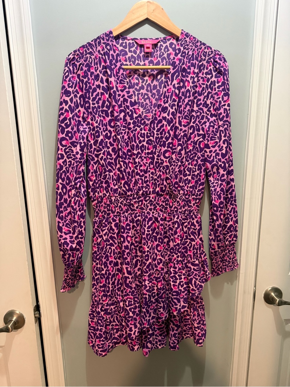 Lilly Pulitzer Pink and Purple Leopard Print Dress